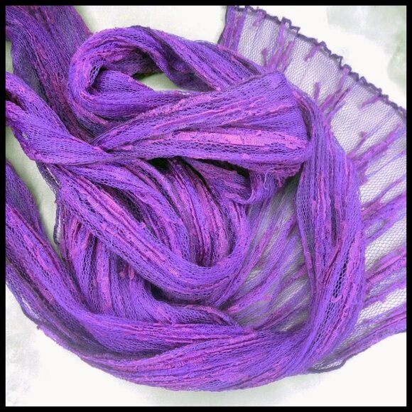 Lace Scarf Bundle of THREE Lacy Long Scarves - 70s Vintage - Picture 6 of 16